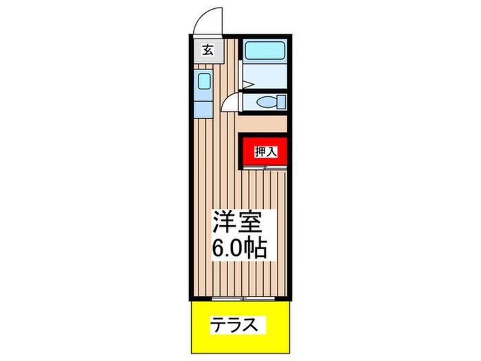 ニューハウス純(ワンルーム/1階)の間取り写真