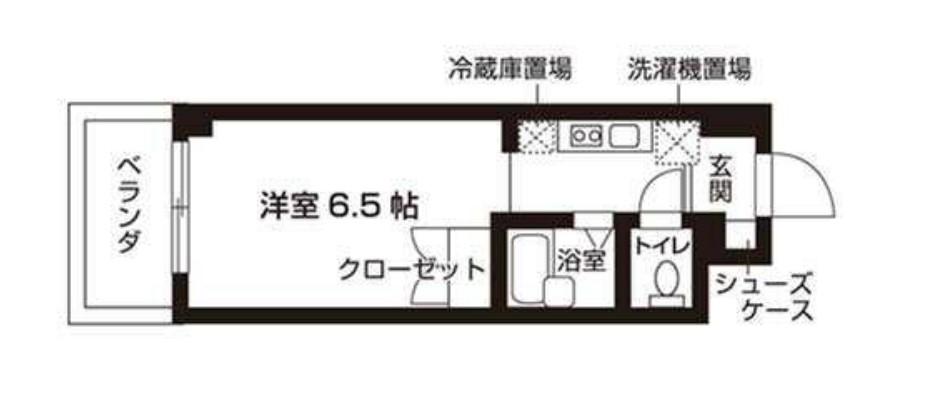 プエルト船橋(ワンルーム/1階)の間取り写真