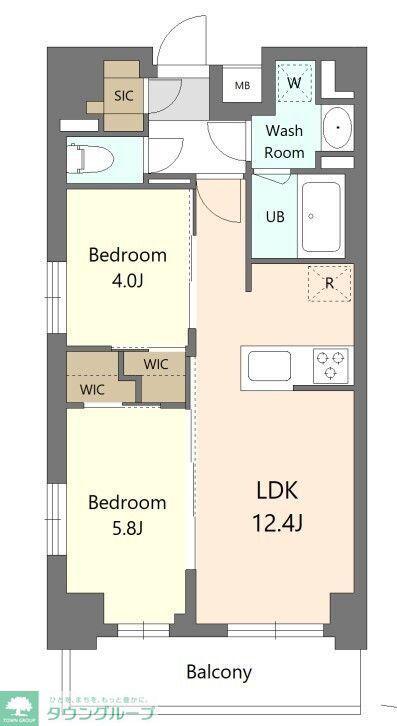 S-RESIDENCE東浦和AGUA(2LDK/3階)の間取り写真