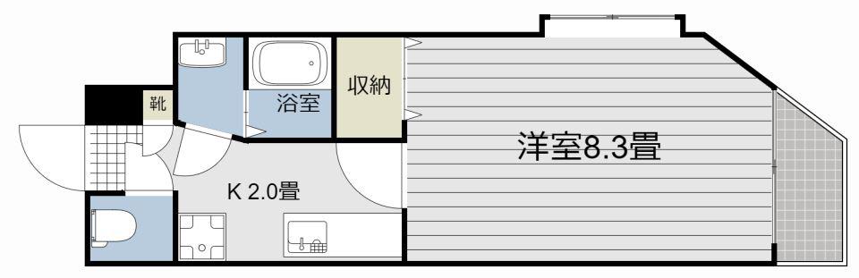 リーベンパレス鴨池(1K/1階)の間取り写真