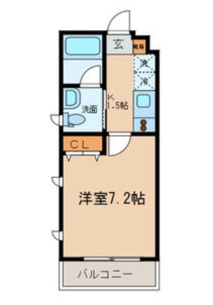 コンフォール(1K/2階)の間取り写真