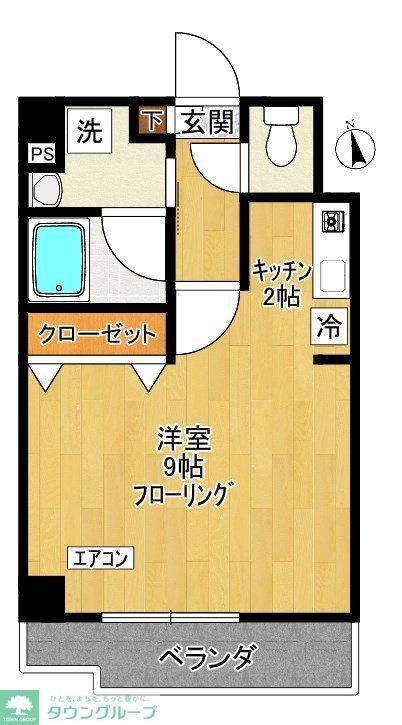 YTR WINDワイティーアールウィンド(1K/3階)の間取り写真