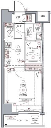 クレヴィスタ板橋本町(1K/7階)の間取り写真