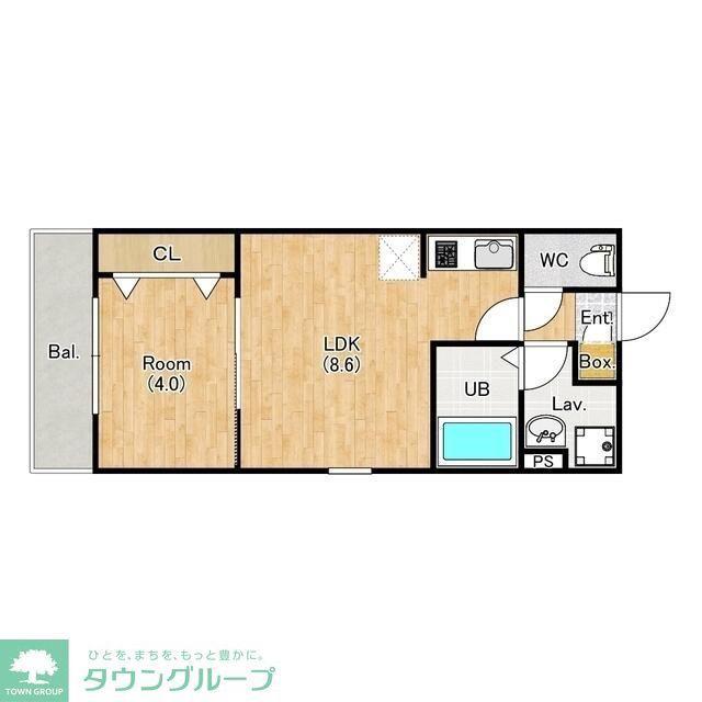 ジーメゾン入間宮前町(1LDK/3階)の間取り写真