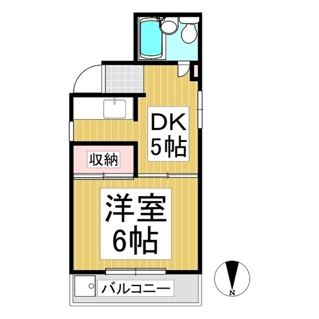 佐久昭和ビル(1DK/4階)の間取り写真