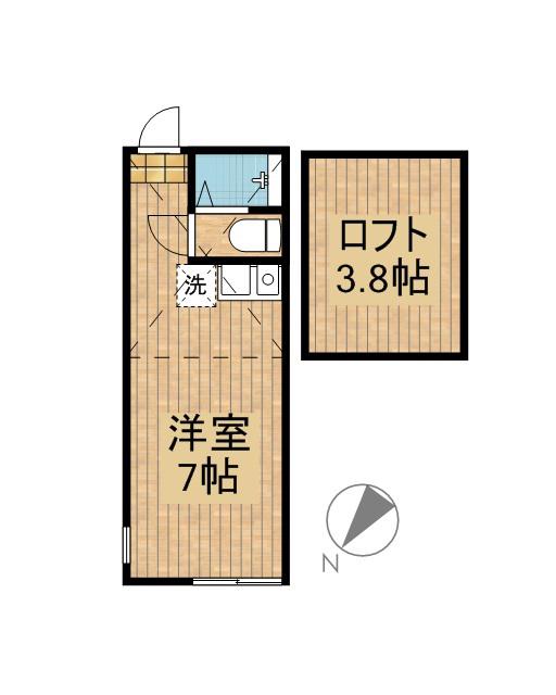 ユナイト反町セザンヌ(ワンルーム/1階)の間取り写真