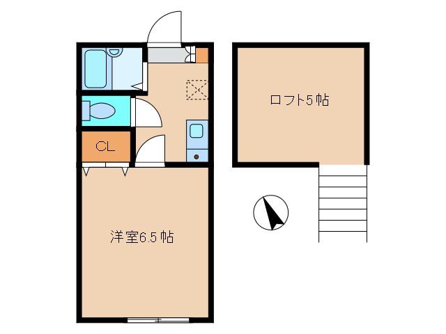 LANDSITZ田端ウエスト(1K/2階)の間取り写真