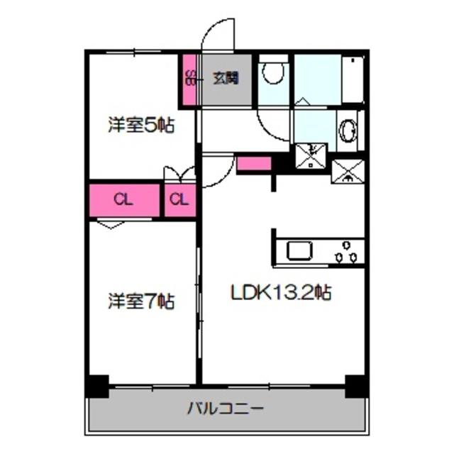 セイワパレス深江橋ステイシア(3LDK/7階)の間取り写真