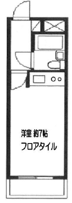 クレール御殿山(1K/2階)の間取り写真