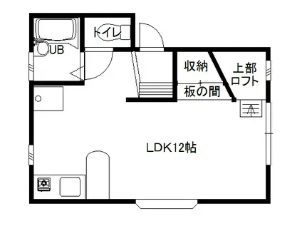 ボヌール安井(ワンルーム/2階)の間取り写真