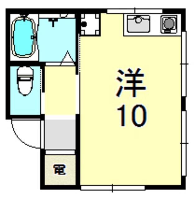 深田マンション(ワンルーム/2階)の間取り写真