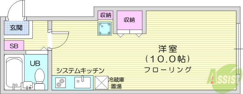ハウスフォーユー2(ワンルーム/2階)の間取り写真
