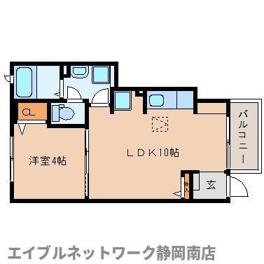 クレール・ボヌール(1LDK/1階)の間取り写真