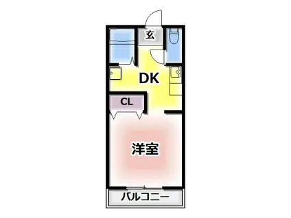 コーポ池ノ内(1K/1階)の間取り写真