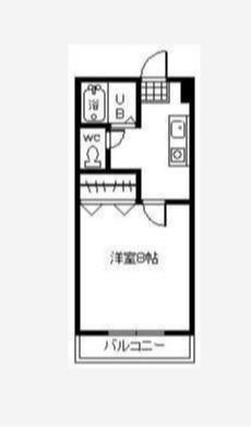 サンハイツたなか(1K/3階)の間取り写真