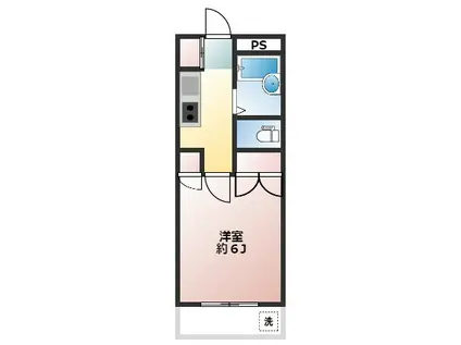 ファミリープラザ杉田(1K/3階)の間取り写真