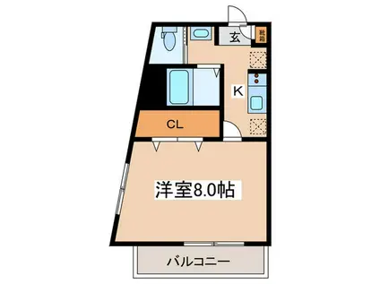 クレカーサ板橋(1K/1階)の間取り写真