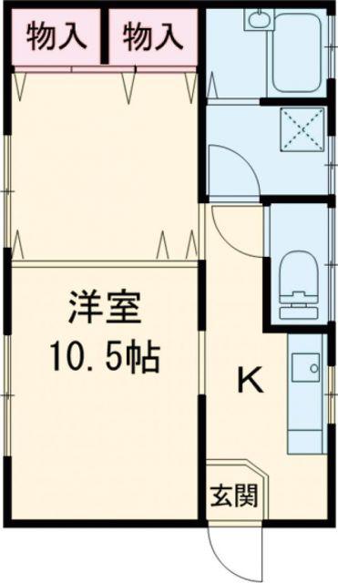 CASSINE KACOI(1K/2階)の間取り写真