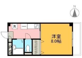 竹内ビル(1K/3階)の間取り写真