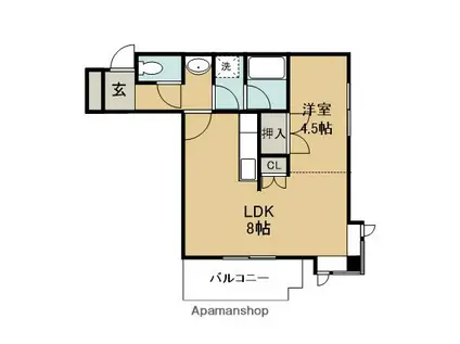 TKH-I(1LDK/5階)の間取り写真