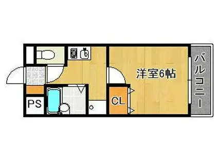 ベルゲンハイツ明石(1K/5階)の間取り写真