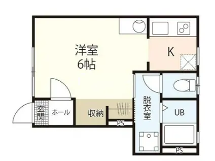 GRAN MARRY下伊福(1K/1階)の間取り写真