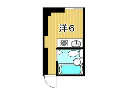 桜ビル(ワンルーム/3階)の間取り写真