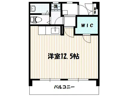 カルチャーバレー唐木田1(ワンルーム/4階)の間取り写真