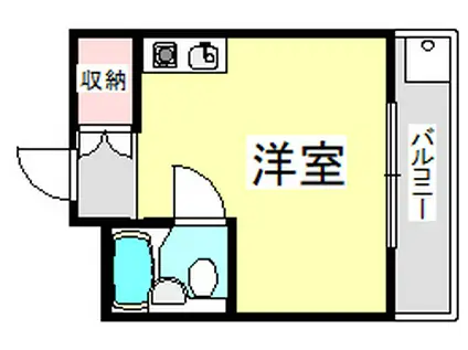 フィーメル・レジデンス(ワンルーム/2階)の間取り写真