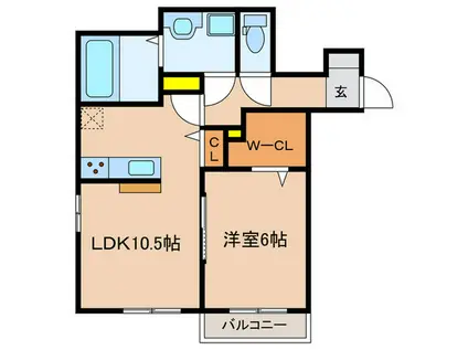 NOSTRA STORIA(1LDK/2階)の間取り写真