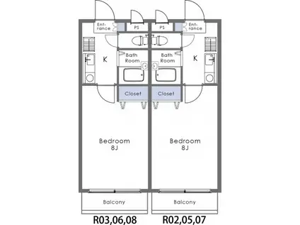 STビル(1K/4階)の間取り写真
