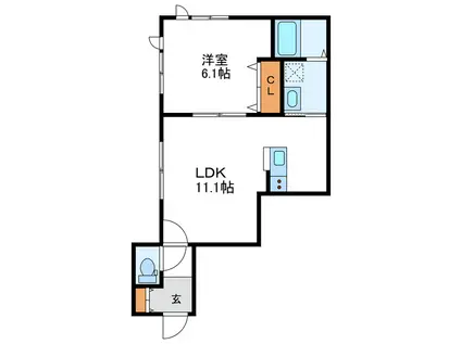 NID・SUD ニスード(1LDK/3階)の間取り写真
