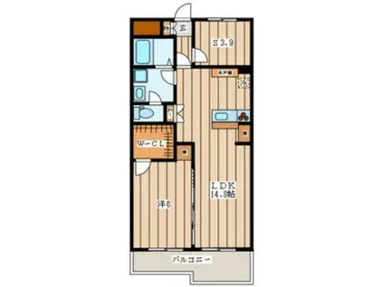 パラシオン栄昇(1SLDK/3階)の間取り写真