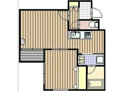 K-MODE琴似(1LDK/1階)の間取り写真