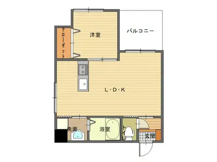 VIVACE 浦上(1LDK/6階)の間取り写真