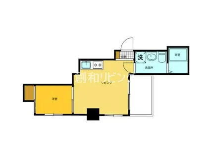 アスピラス鶴見(1K/4階)の間取り写真