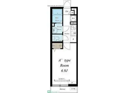 リブリ・シュシュ セッテセブン(1K/3階)の間取り写真