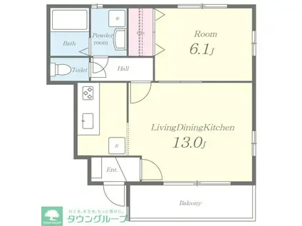 セレーナメゾン(1LDK/1階)の間取り写真