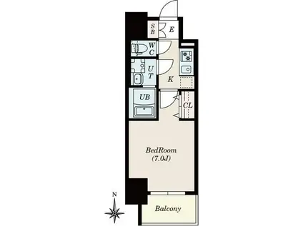 SーRESIDENCE尾頭橋CLARITY(1K/10階)の間取り写真