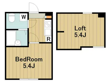 レイズ橋本(1K/1階)の間取り写真