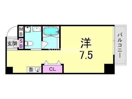 ROMI SKY南久宝寺(1K/8階)の間取り写真