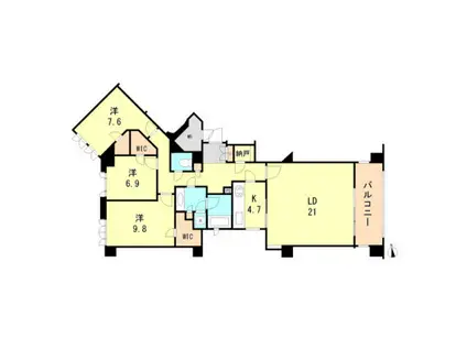 オーキッドコート湖南館(3LDK/2階)の間取り写真