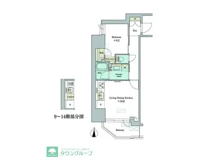 BRILLIA IST 錦糸公園(1LDK/10階)の間取り写真