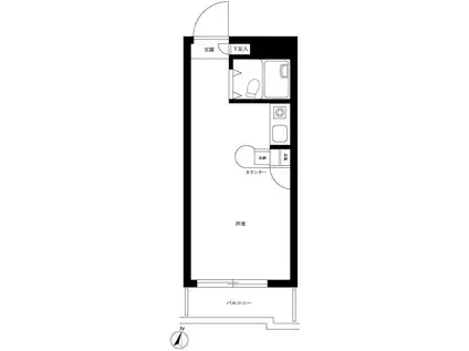 ラ・レジダンス・ド・エスパリエ(ワンルーム/3階)の間取り写真