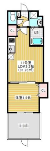 金太郎ヒルズ255(1LDK/3階)の間取り写真