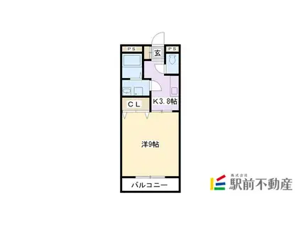 あきんどビル(1K/3階)の間取り写真