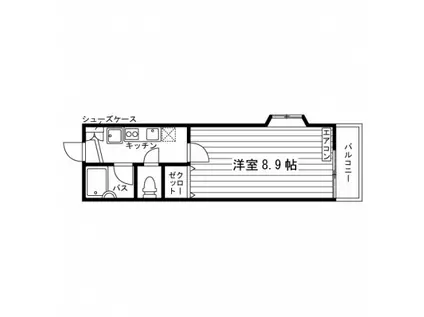 プレミールII(1K/1階)の間取り写真