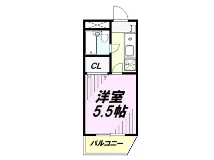 グロブナーハウス寺町(ワンルーム/5階)の間取り写真