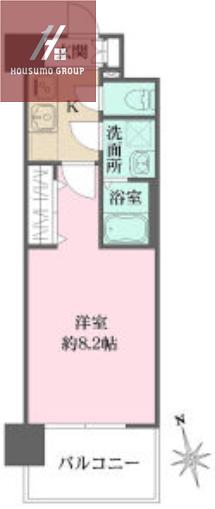 リヴェント玉造(1K/11階)の間取り写真