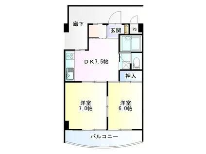 リブレ白幡(2DK/3階)の間取り写真